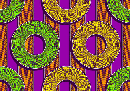 African circle seamless pattern,  picture art and abstract background.