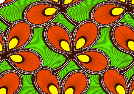 seamless pattern of african abstract flower beautiful, neat lines and  curves, abstract art and background, fashion artwork for print, vector file eps10.のイラスト素材