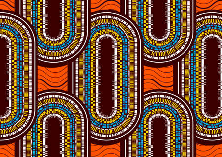 Africa Abstract Seamless Pattern, textile art, image and background, fashion artwork for print, vector file eps10.のイラスト素材