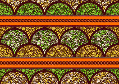 leaf african abstract seamless pattern vibrant colours, textile art, hand-draw line art image and background, fashion artwork for Fabric print, Scarf, Shawl, Carpet, Kerchief, Handkerchief vector fileのイラスト素材
