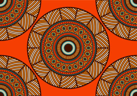 african abstract ethnic seamless pattern vibrant colours, textile art, hand-draw line art image and background, fashion artwork for Fabric print, Scarf, Shawl, Carpet, Kerchief, Handkerchief vector file eps 10.のイラスト素材