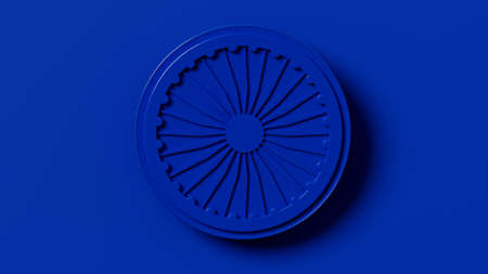 3d rendering, independence day of india or republic day, podium background, ashoka chakra symbol of...