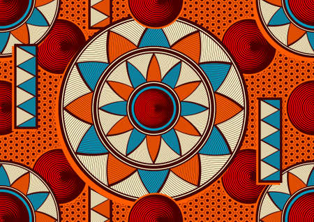 africa abstract seamless pattern, tribal textile art, hand-draw background vibrant colors, fashion artwork for Fabric print, clothes, scarf, shawl, carpet, kerchief, handkerchief vector file.のイラスト素材