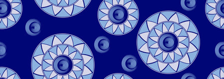 circle africa seamless pattern, vibrant colors, textile art, hand-draw line image and background, fashion artwork for Fabric print, clothes, scarf, shawl, carpet, kerchief, handkerchiefのイラスト素材