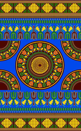 africa seamless pattern vibrant colours, textile art, tribal abstract hand-draw curve line image and background, fashion artwork for Fabric print, clothes, scarf, shawl, carpet, kerchief, handkerchiefのイラスト素材
