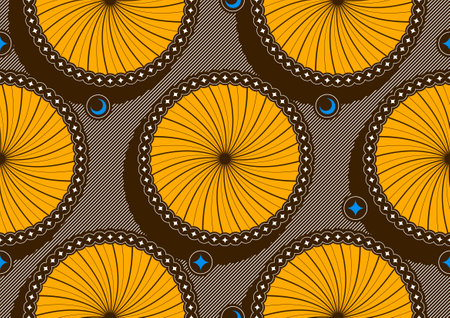 africa circle seamless pattern, textile art, tribal abstract hand-draw, circle and line geometrics image and background, fashion artwork for Fabric print, clothes, scarf, shawl, carpet, bagのイラスト素材