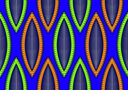 abstract african pattern background, textile art, tribal abstract hand-draw, hawaii summer fashion artwork for Fabric print, clothes, scarf, shawl, carpet, bagのイラスト素材