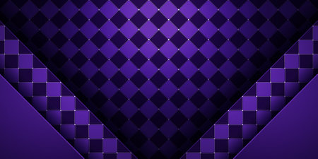 checkered pattern purple color background, luxury design, abstract royal banner template, geometric boutique backdrop mockup for website, stage, cardのイラスト素材