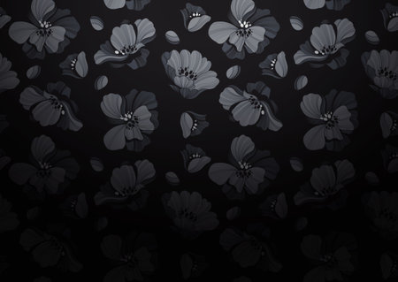 Luxury Retro Flower Wallpaper Background, Royal Banner Template for Boutique Websites, Classic 60s...