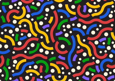 simple gemotric pattern dots and short lines, cute design, textile art, hand-draw line image and background, fashion artwork for Fabric print, clothes, costume, scarf, shawl, carpet, kerchiefのイラスト素材