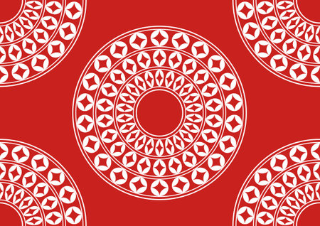 Minimal Circle Geometric Pattern with Star Shapes, Stylish Design for Cards and Banners, Monochromatic Star Shapes on Line Background, Versatile Vector Designのイラスト素材