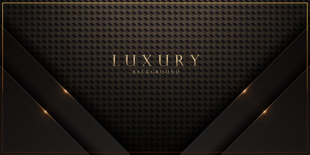 Luxurious Elegant Black Geometric Design, Abstract Elegance for HD Wallpaper, Web, and More, Stylish Graphics for Cover Design, Menu Templates and Web Graphicsのイラスト素材