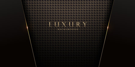 Luxurious Elegant Black Geometric Design, Abstract Elegance for HD Wallpaper, Web, and More, Stylish Graphics for Cover Design, Menu Templates and Web Graphicsのイラスト素材