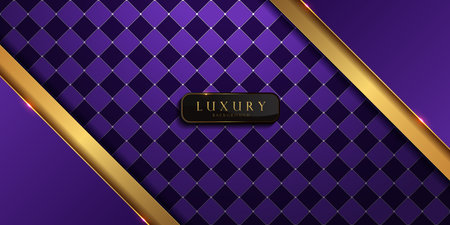 checkered pattern purple color background, luxury design, abstract royal banner template, geometric boutique backdrop mockup for website, stage, cardのイラスト素材
