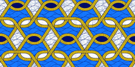 african abstract textile triangular fabric seamless pattern with connected graphic lines,...