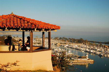 Red Tiled Gazebo, Dana Pointの写真素材