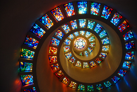 Spiral Glass windowの写真素材