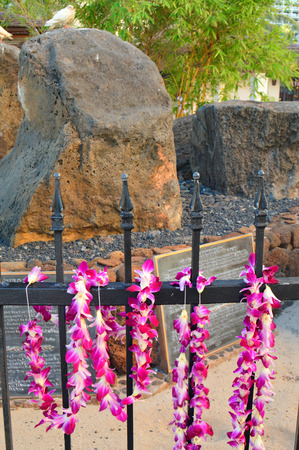 Sacred Stones of Kapaemahu, Waikiki Beachの写真素材