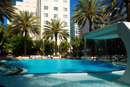 Diving Platform Fountain, Raleigh Hotel, Miami Beachのeditorial素材