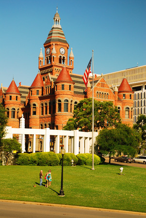 Old Red Courthouse at Dealy Plaza, Dallas Texasのeditorial素材