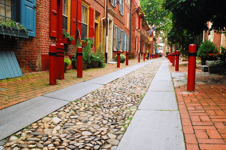 Elfreth Alley, Philadelphiaの写真素材