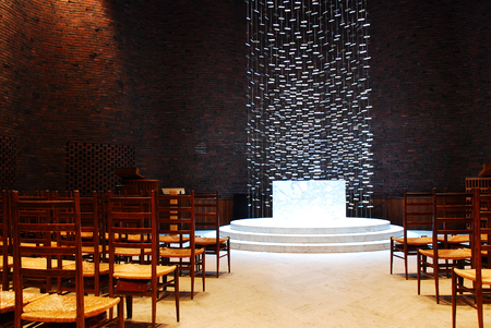 Interior of the Kresge Chapel, Massachusetts Institute of Technologyのeditorial素材
