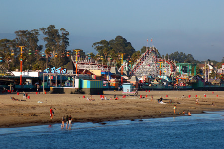The Amusements and Seashore at Santa Cruz Californiaのeditorial素材