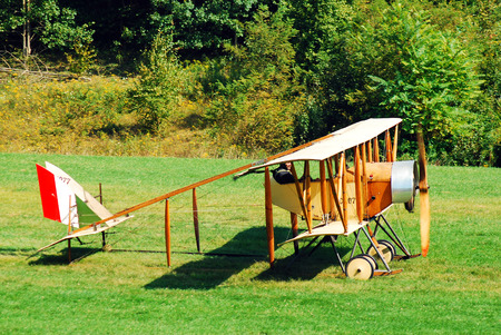 A Caudron G III prepares for take offのeditorial素材