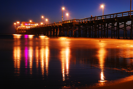 Newport Beach Pier, Sunsetの写真素材