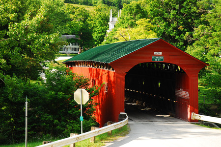Arlington Covered Bridgeの写真素材