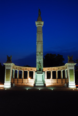 Jefferson Davis Memorial on Monument Boulevard Richmond Virginiaの写真素材
