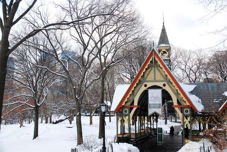 Central Park Dairy in Winterの写真素材