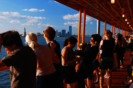 Aboard the Staten Island Ferryのeditorial素材