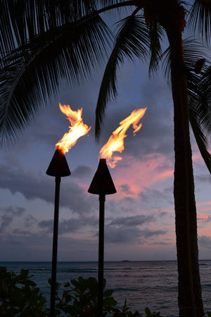 Traditional Hawaiian Torchesの写真素材