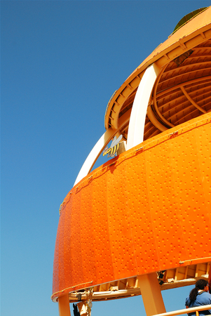 The exterior shell of the Orange Stinger Rideのeditorial素材