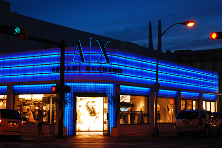Armani Exchange in South Beach, Miamiのeditorial素材
