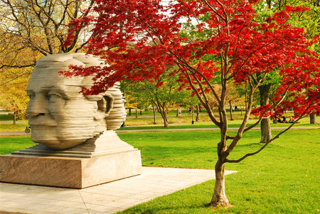 Arthur Fiedler, long time conductor of the Boston Pops, his memorial in Bostonのeditorial素材
