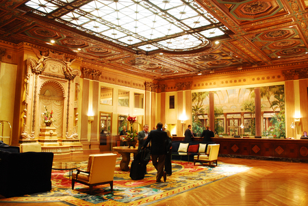 Lobby of the historic Biltmore Hotel in Los Angelesのeditorial素材