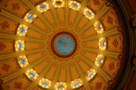 The interior dome of the California State Capitol Building in Sacramentoのeditorial素材