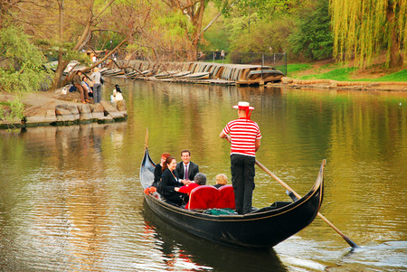 Venetian Gondola Ride in Central Park New Yorkのeditorial素材