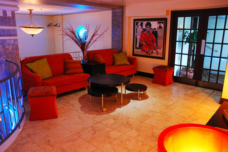 Lobby of the Historic Beacon Hotel, Miami Beachのeditorial素材