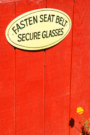 Fasten Seat Belts Secure Glassesの写真素材