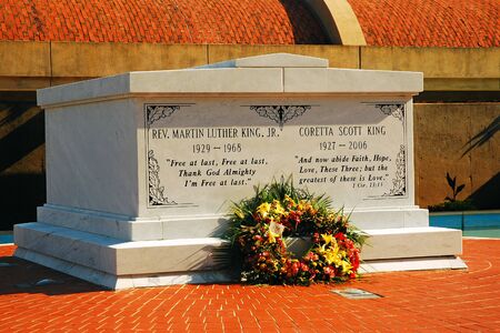 The graves of Martin and Coretta King in Atlanta Georgiaのeditorial素材
