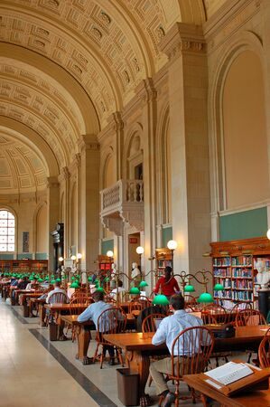Bates Reading Room, Boston Public Libraryのeditorial素材
