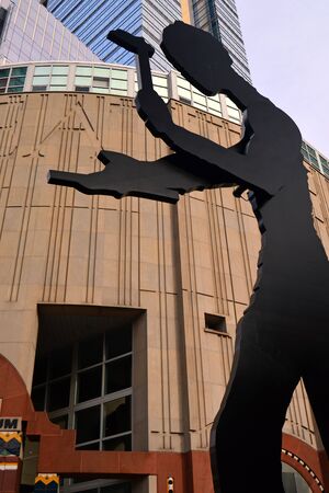Hammering Man outside of the Seattle Art Museumのeditorial素材