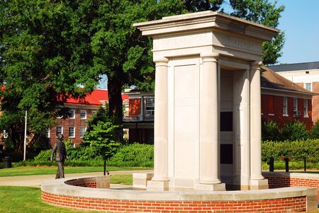 The monument to James Meredith, the first African American to attend the University of Mississippiのeditorial素材