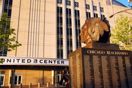 The United Center honors those who have donned a Chicago Blackhawks jerseyのeditorial素材