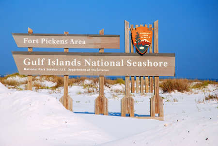 The Gulf Islands National Seashore helps preserve the northern Florida Gulf Coast from developmentのeditorial素材