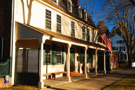 The Clinton Academy, a historic boarding school in East Hampton, New Yorkのeditorial素材