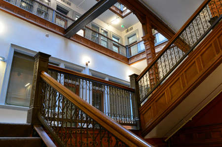 The interior of the Pioneer Building in Seattleのeditorial素材